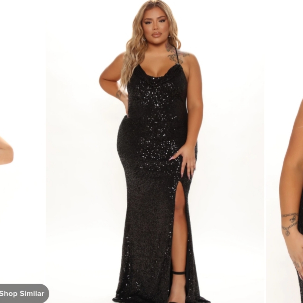 Definitely Maybe Sequin Maxi Dress - Black